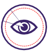Icon of an eye looking around